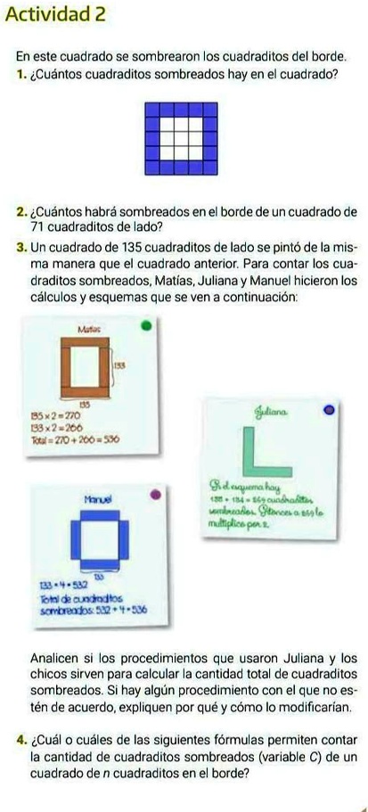 Solved Por Favor Me Ayudannn Actividad 2 En Este Cuadrado Se Sombrearon Los Cuadraditos Del 9803