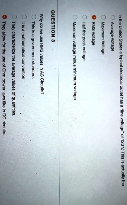 SOLVED: Why do we use RMS values in AC Circuits? QUESTION: Why do we ...