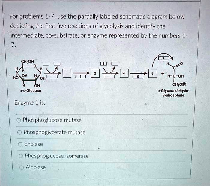 SOLVED For problems 17, use the partially labeled schematic diagram below depicting the first