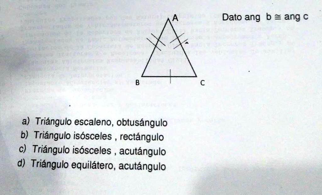 Solved Clasifica El Siguiente Triangulo Ayuda Dato Ang B Ang C A