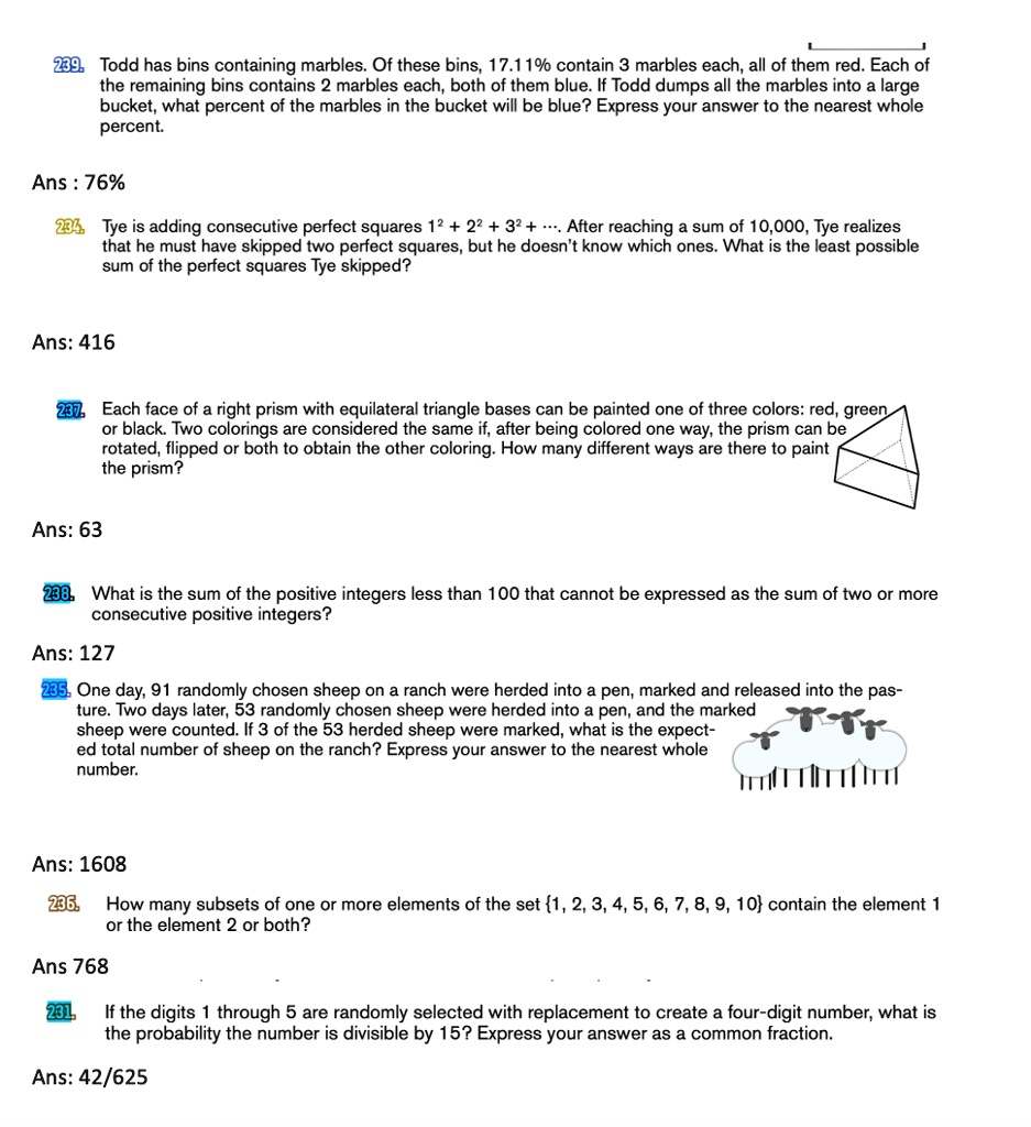SOLVED 239 Todd has bins containing marbles Of these bins, 17.11