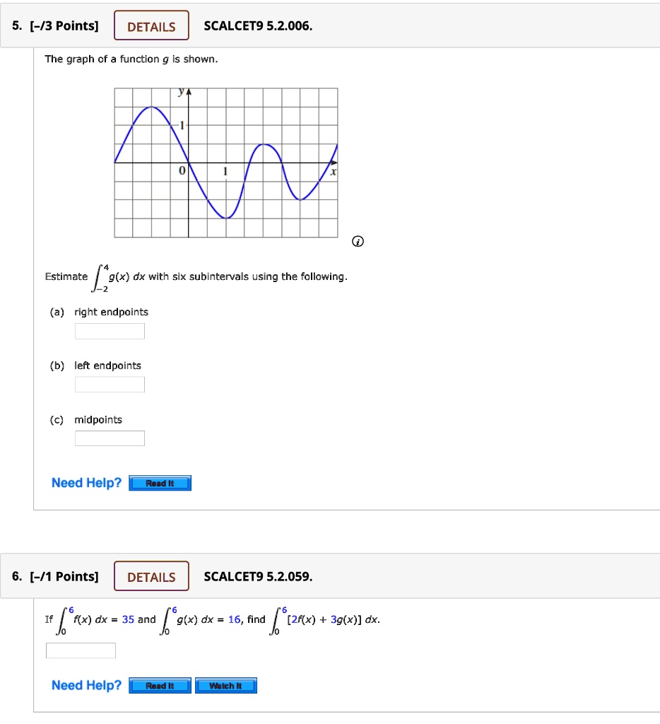 3 points details scalcet9 52006 the graph of a function g is shown ...