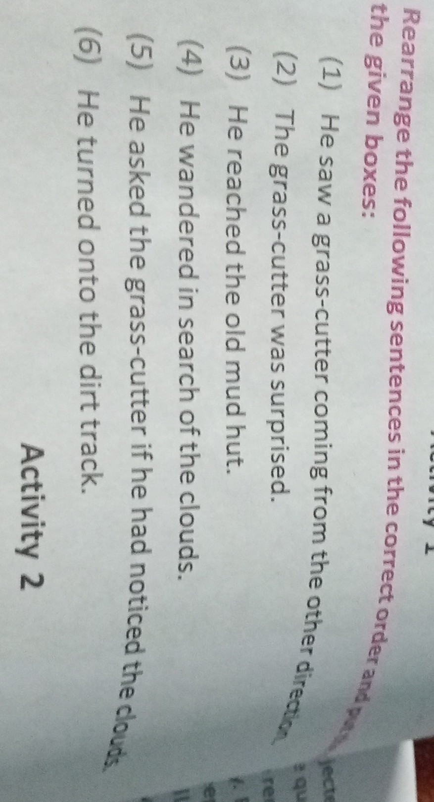 SOLVED: Rearrange the following sentences in the correct order and the ...