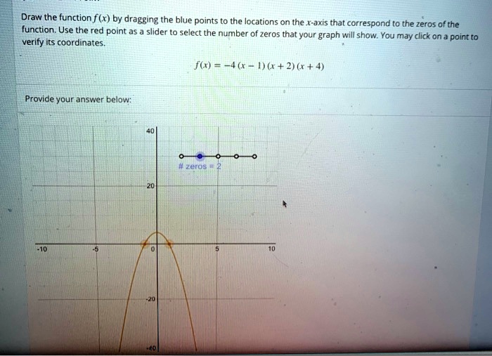 SOLVED: Draw the function f(x) by dragging the blue points to the ...
