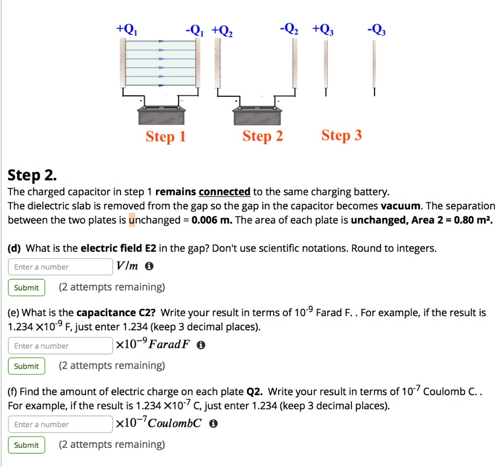 q1 q1 q2 q2 q3 q step 1 step 2 step 3 step 2 the charged capacitor in ...