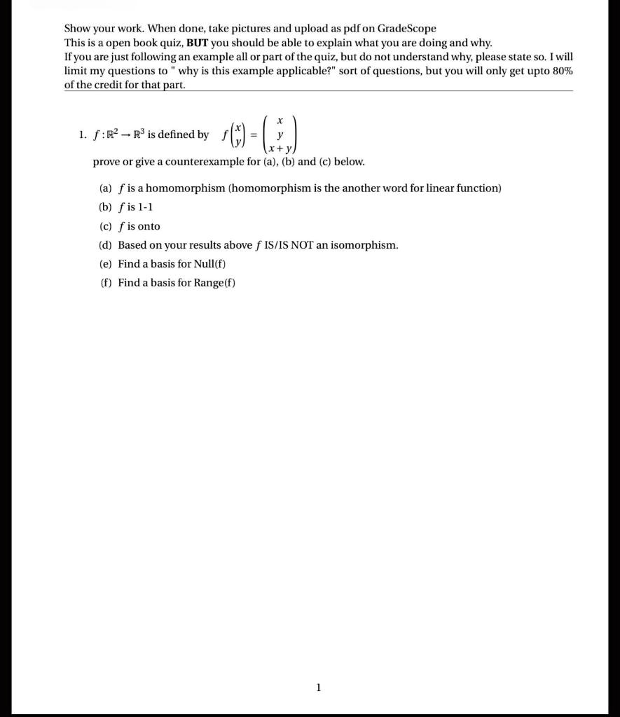 SOLVED: Text: Show your work. When done, take pictures and upload as a ...