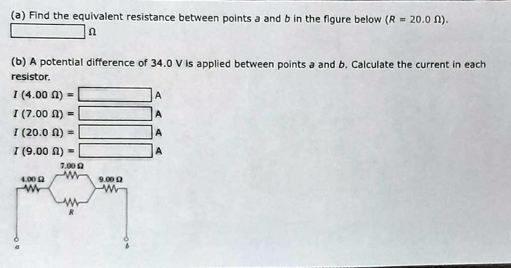 SOLVED: (a) Find The Equivalent Resistance Between Points A And B In ...