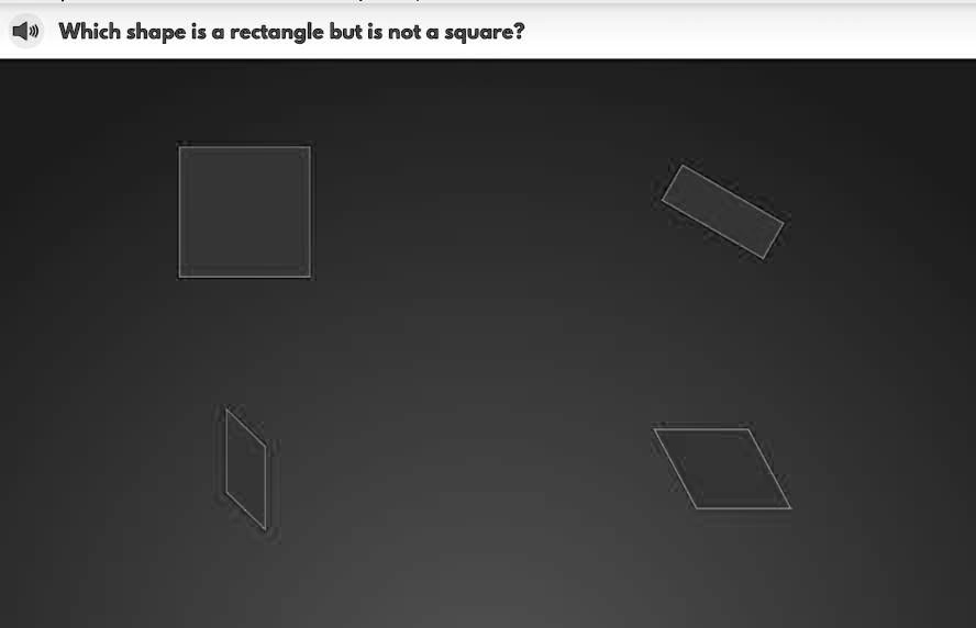 Which shape is a rectangle but is not a square?