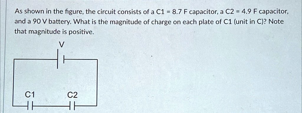 SOLVED: As shown in the figure, the circuit consists of a C1=8.7F ...