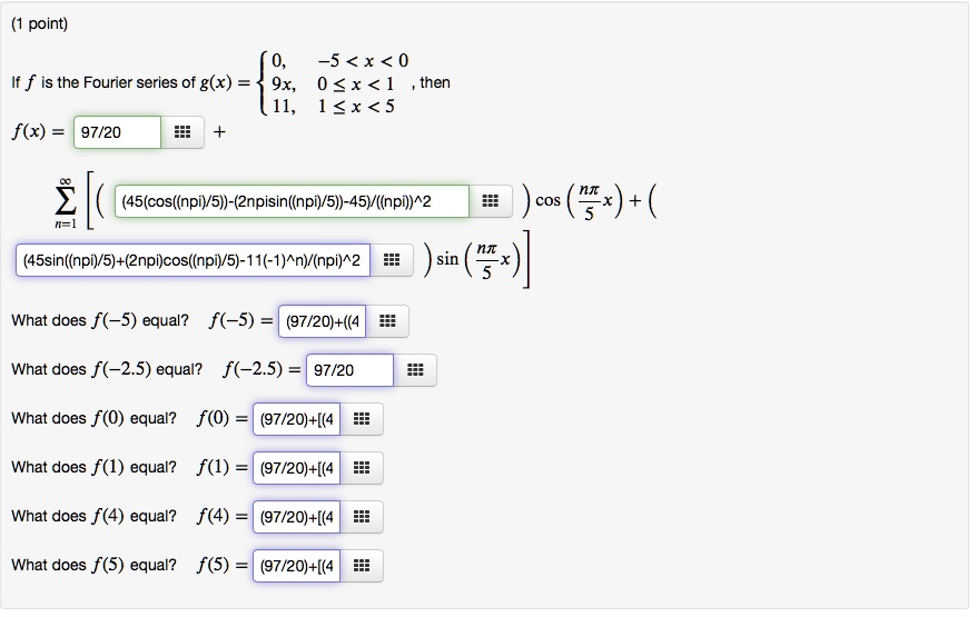 Point 55 X 0 If F Is The Fourier Series Of G X Itprospt