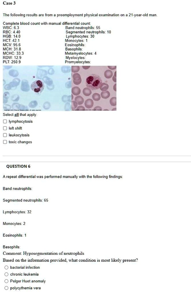 SOLVED The following results are from a preemployment physical