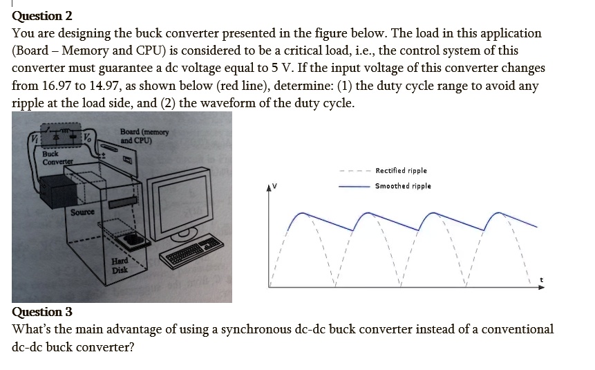 SOLVED: You are designing the buck converter presented in the figure ...