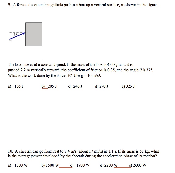 A force of constant magnitude pushes box up vertical … SolvedLib
