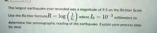 What is the largest earthquake ever recorded on the richter scale