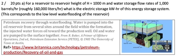 Video Solution For A Reservoir To Reservoir Height Of H 1000 M And Video Solution For A Reservoir To Reservoir Height Of H 1000 M And