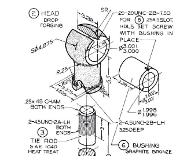 SOLVED: Using SOLIDWORKS, create a 3D model for the parts shown below ...