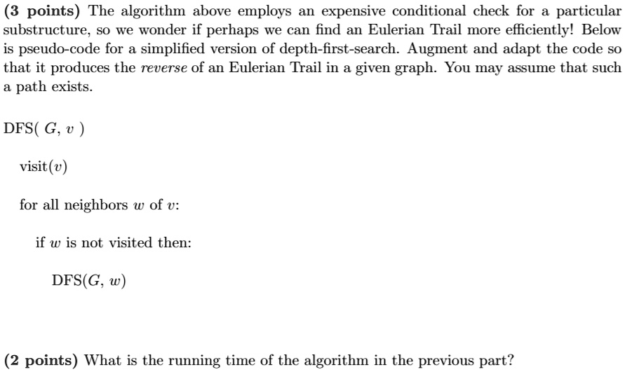 (3 points) The algorithm above employs an expensive conditional check ...