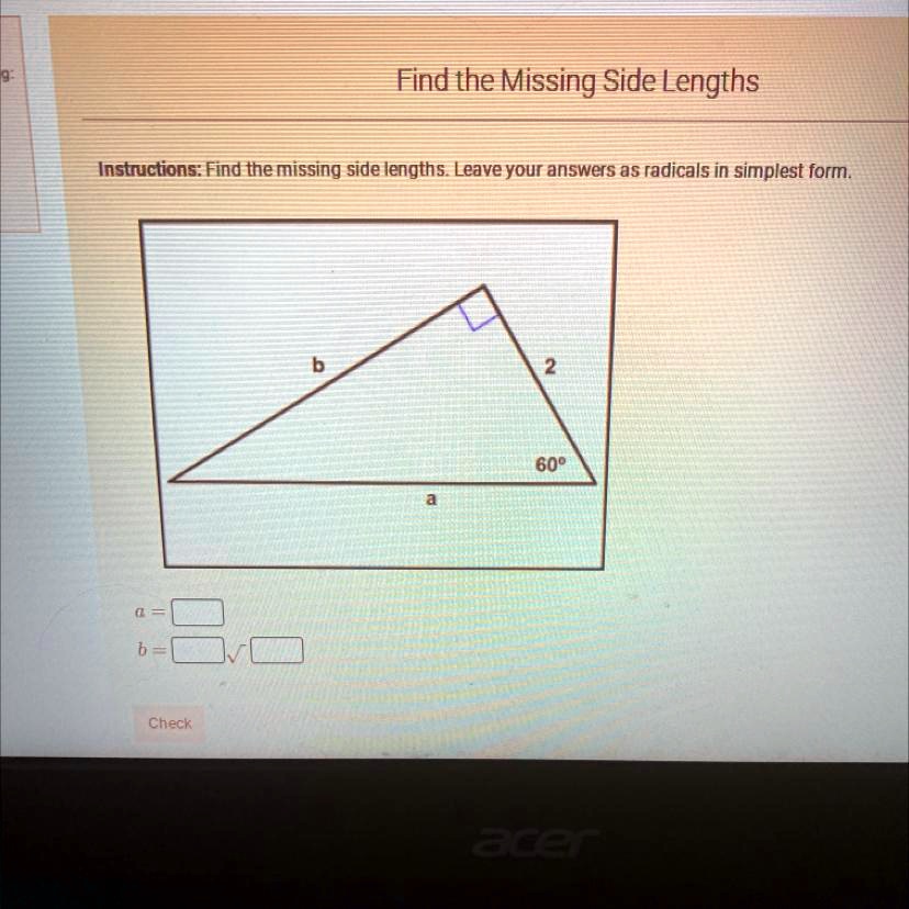 Solved Find The Missing Side Lengths Find The Missing Side Lengths Instructions Find The 4642