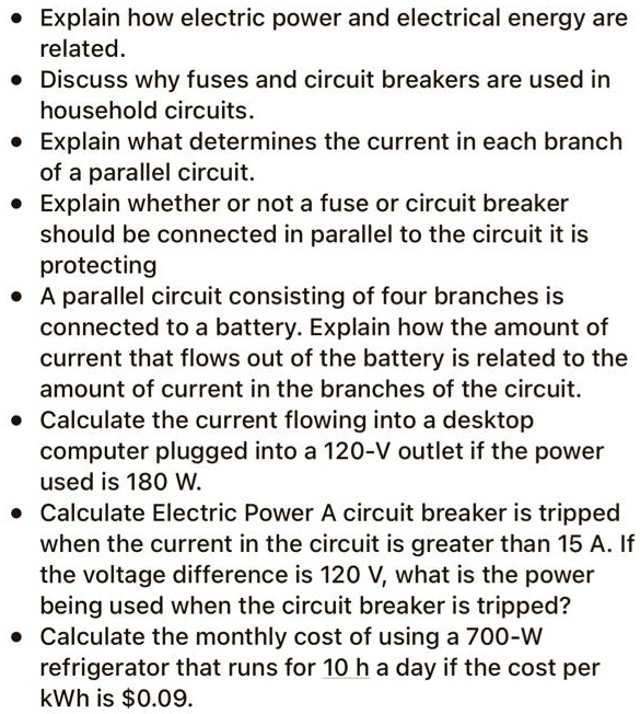 Explain how electric power and electrical energy are related. Discuss
