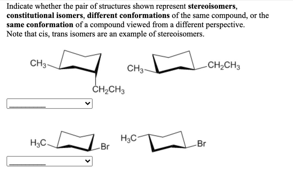 SOLVED: Indicate Whether The Pair Of Structures Shown Represent ...