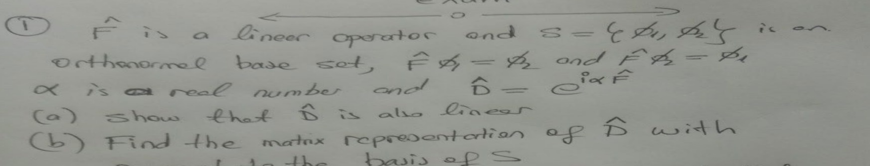f is a lineer operator and sq1q2