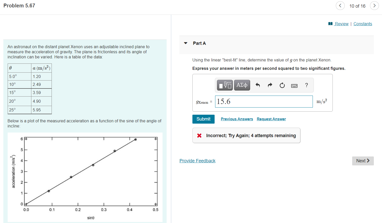 SOLVED An astronaut on the distant Xenon uses an adjustable