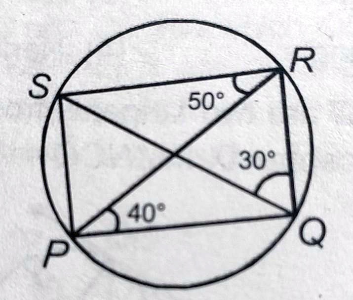 Solved In The Given Figure If Pqrs Is A Cyclic Quadrilateral Then The Measure Of Angle Rps Is Equal To