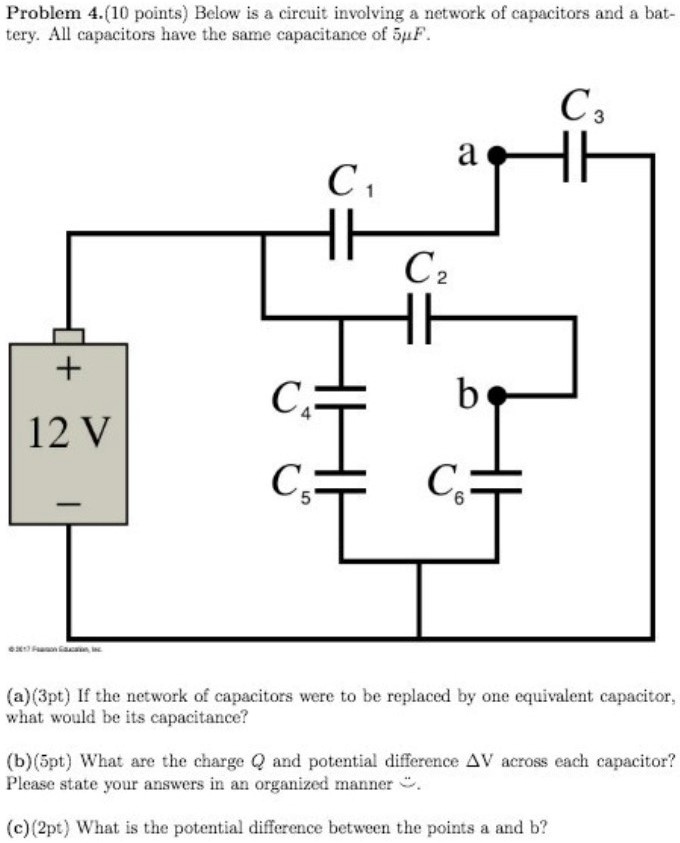 Problem 4 (10 points) Below is a circuit involving a network of ...