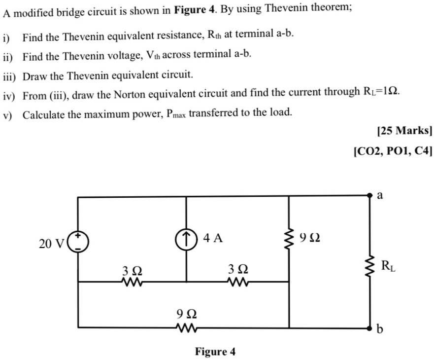 SOLVED 'Can you help me with this question? A modified bridge circuit is shown in Figure 4. By
