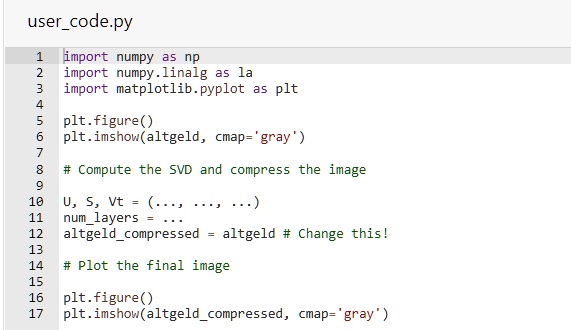 SOLVED: import numpy as np import numpy.linalg as la import matplotlib ...