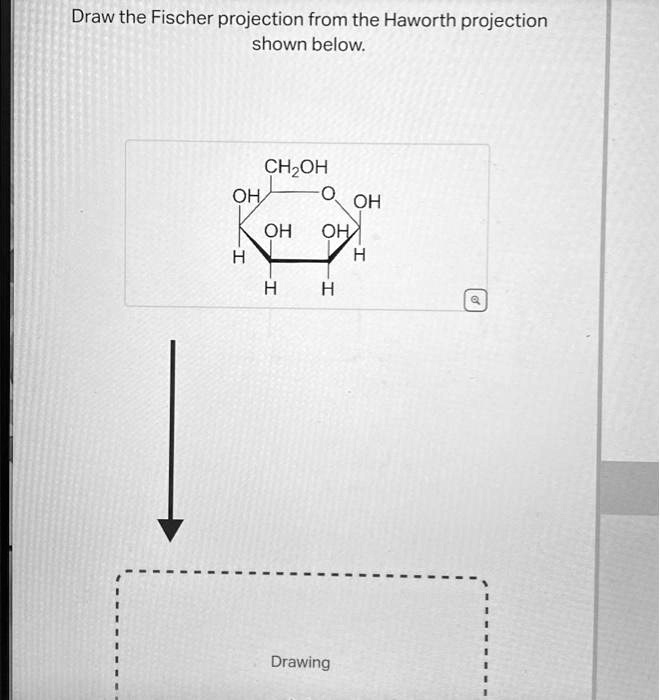 SOLVED Draw the Fischer projection from the Haworth projection shown