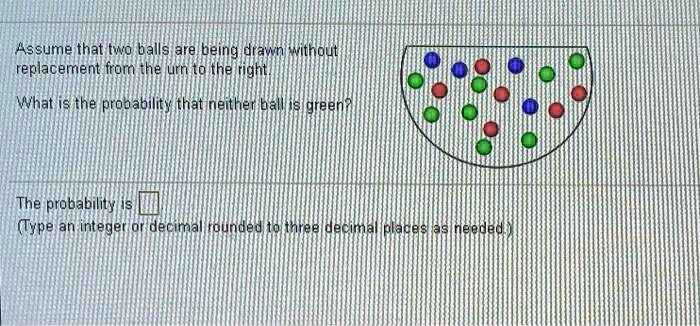 SOLVED:Assume That Two Balls Are Being Drawn Without Replacement From ...