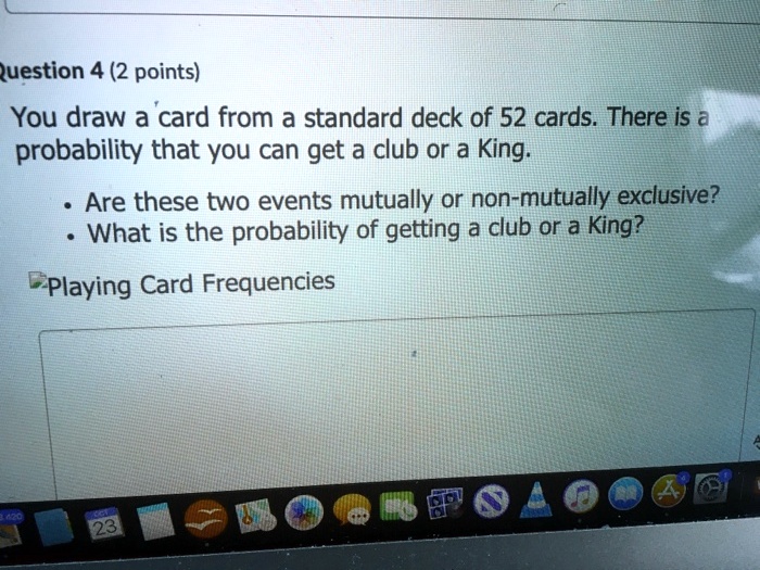 Playing Card Frequencies