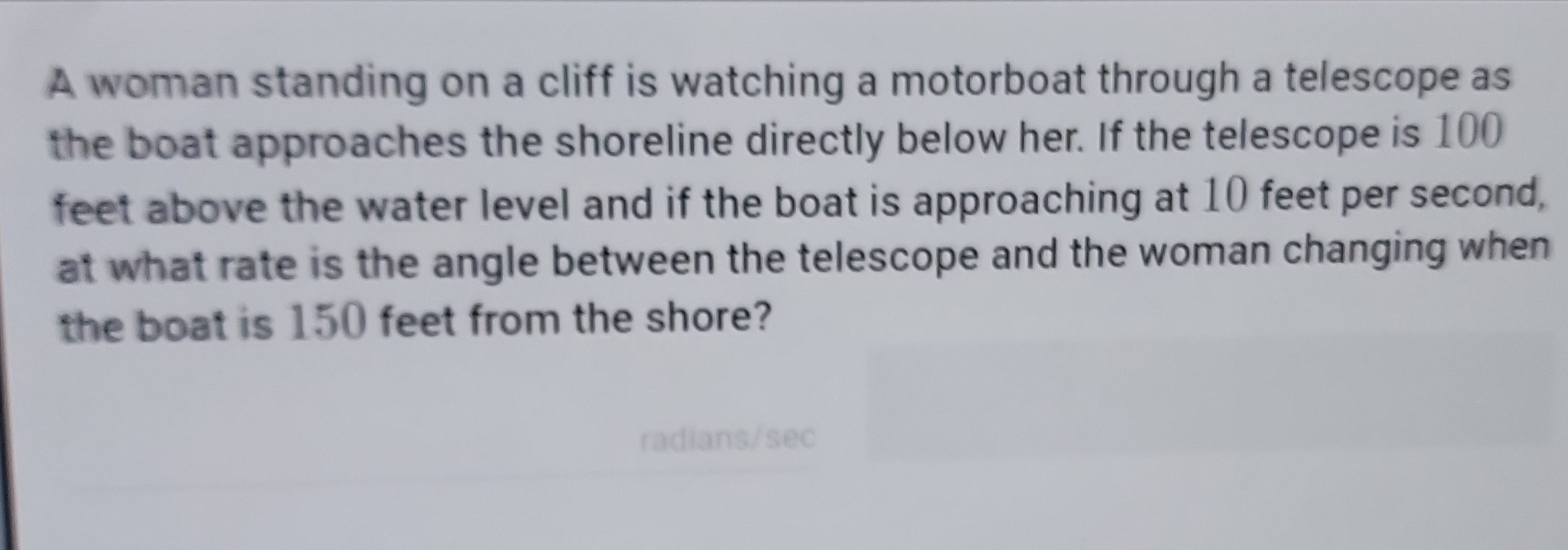 a woman standing on a cliff is watching a motorboat