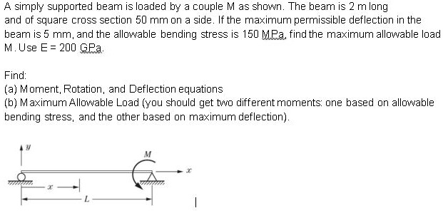 SOLVED: Text: A beam has a square cross section of 50 mm on each side ...