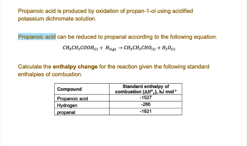 propan 2 ol propanoic acid