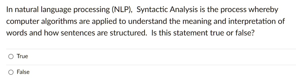 In natural language processing (NLP), Syntactic Analysis is the process ...