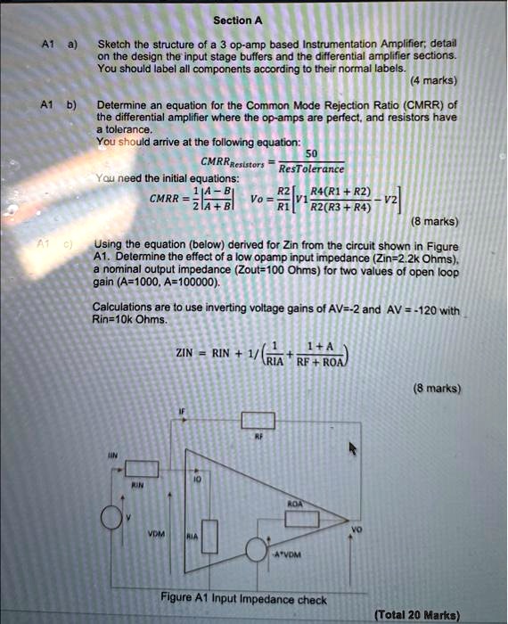 SOLVED Texts Section A A1a Sketch the structure of a 3 opamp based