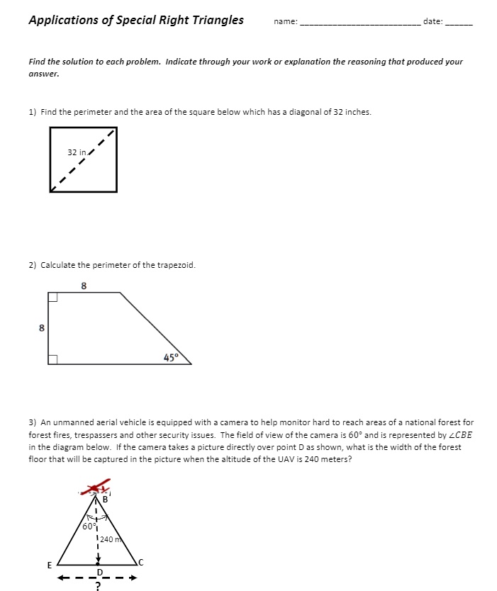 What are Special Right Triangles? Explanation & Examples