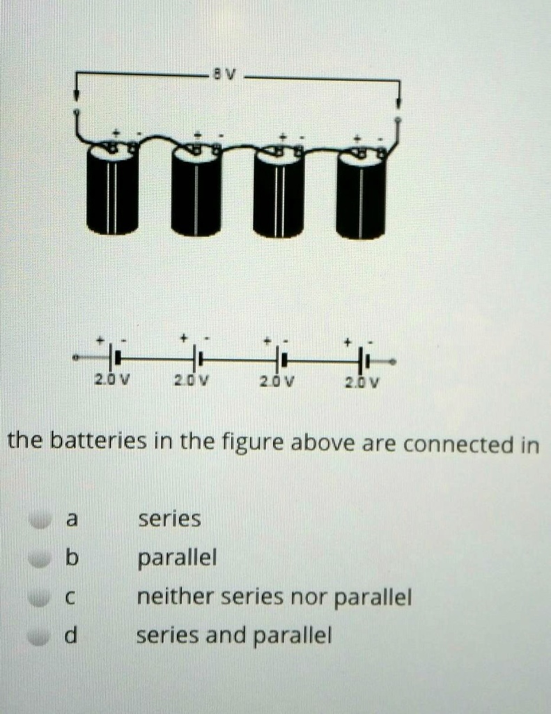 SOLVED The batteries in the figure above are connected in series