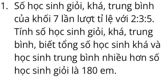 SOLVED So há c sinh giá i khÃ trung bÃnh cáa khái 7 lÃ lÆá