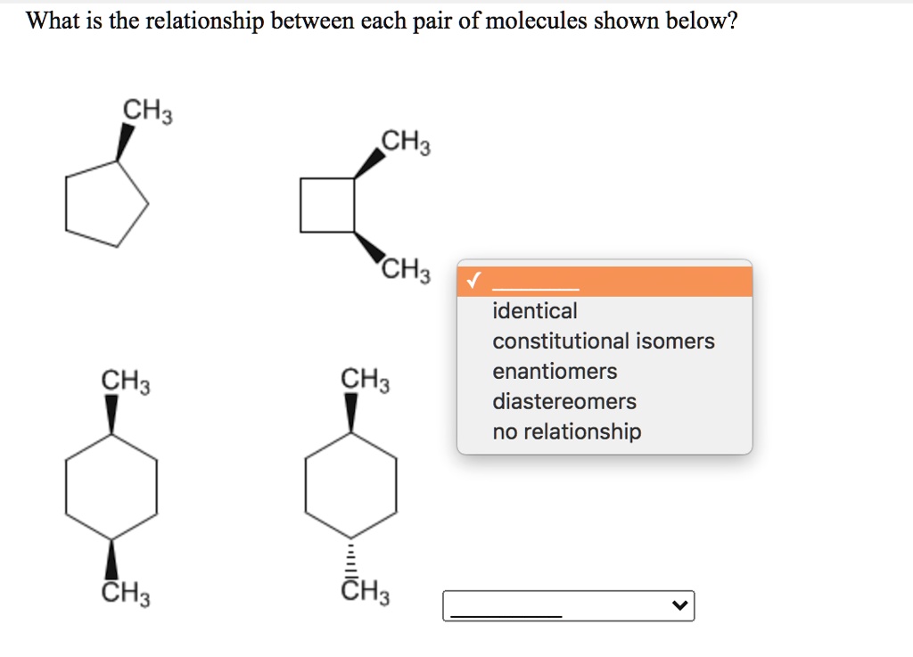 Solved What Is The Relationship Between Each Pair Of Molecules Shown Below What Is The 2422