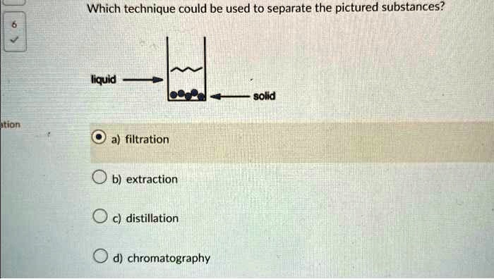 SOLVED: Texts: Which Technique Could Be Used To Separate The Pictured ...