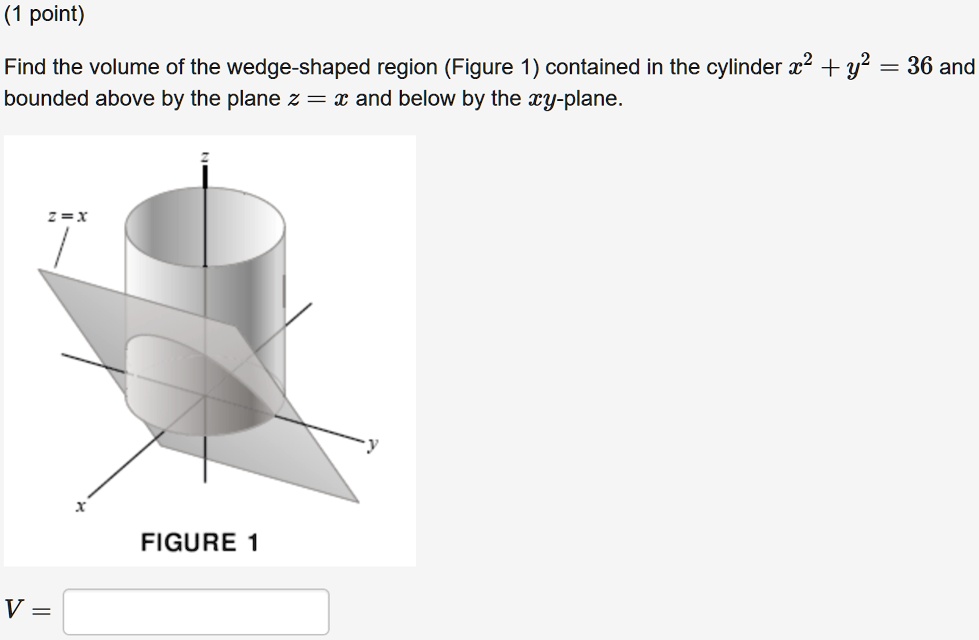 専用！AとB point find the volume of the wedge shaped region figure 1