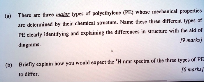 Pe Type Chart (a) There are three major types of polyethylene (PE) whose mechanical ...