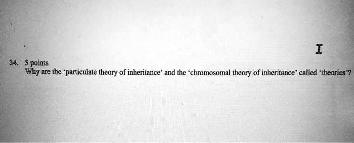 Why are the 'particulate theory of inheritance' and the 'chromosomal theory of inheritance' called 'theories'?