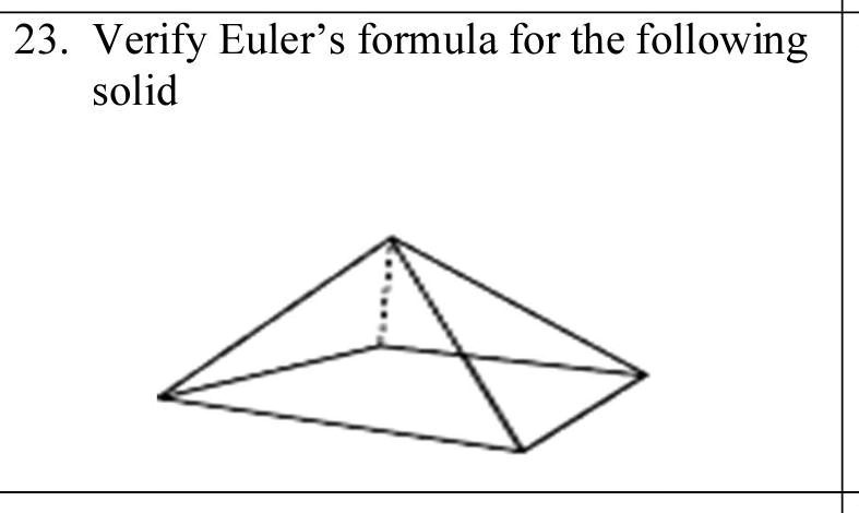 Solved Verify Euler S Formula For The Following Solid