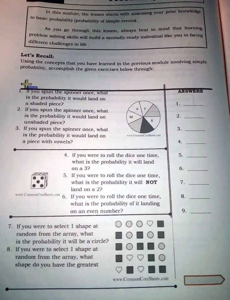 In this module, the lesson starts with assessing your prior...