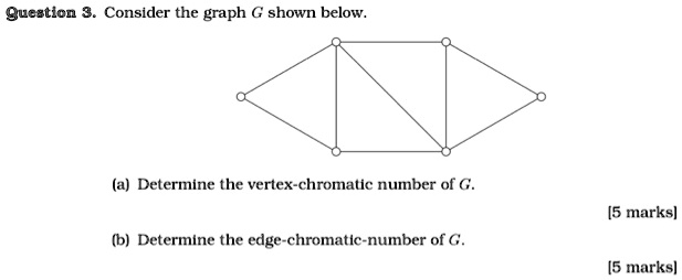 SOLVED: Question 3. Consider the graph G shown below. Determine the ...