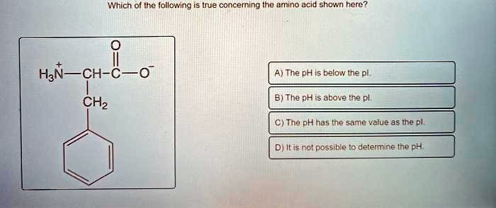 Which Of The Following Is Correct Regarding Cannabinoids SOLVED: Which of the following is true concerning the amino acid shown